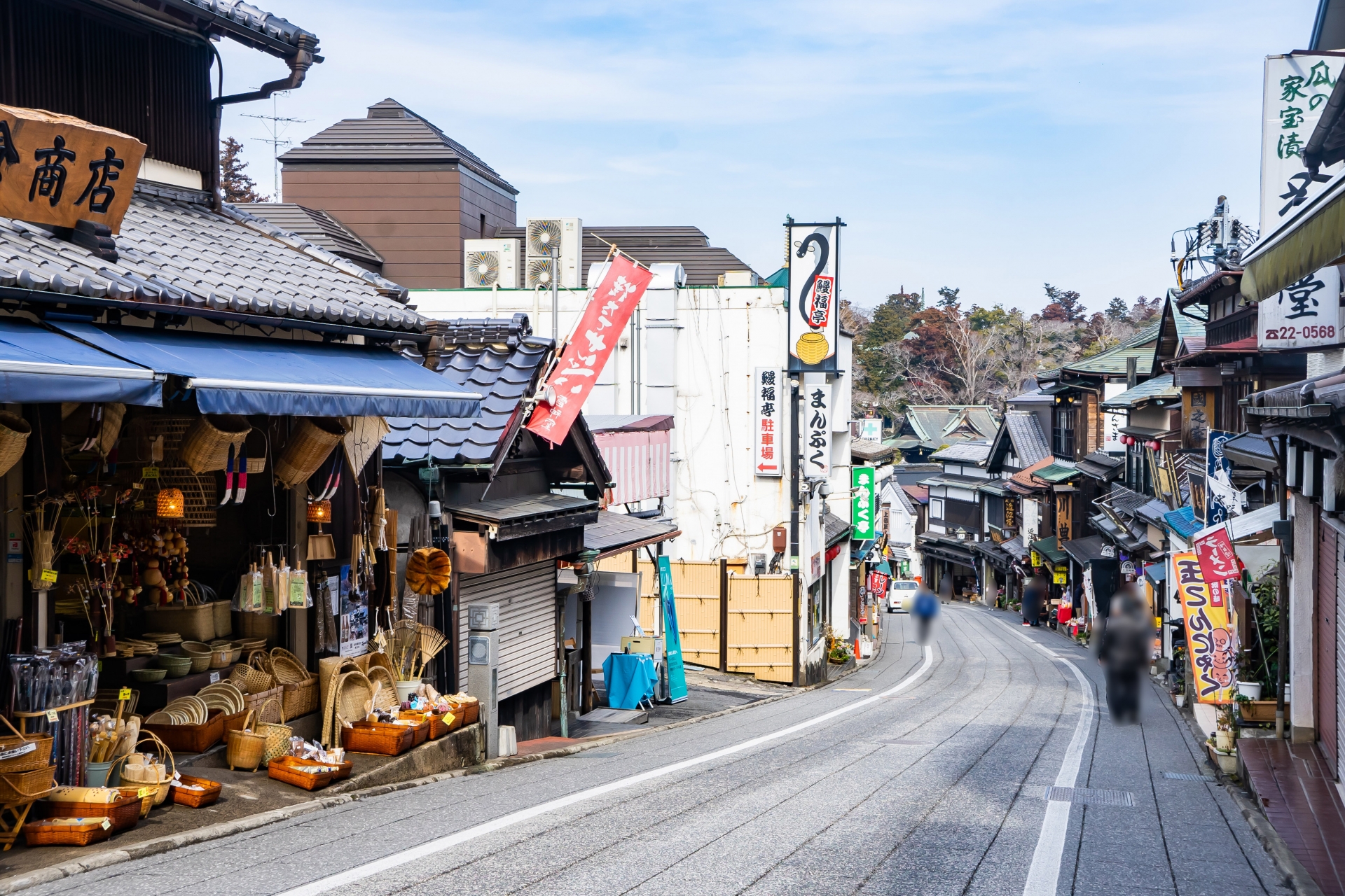 鰻店の街並み